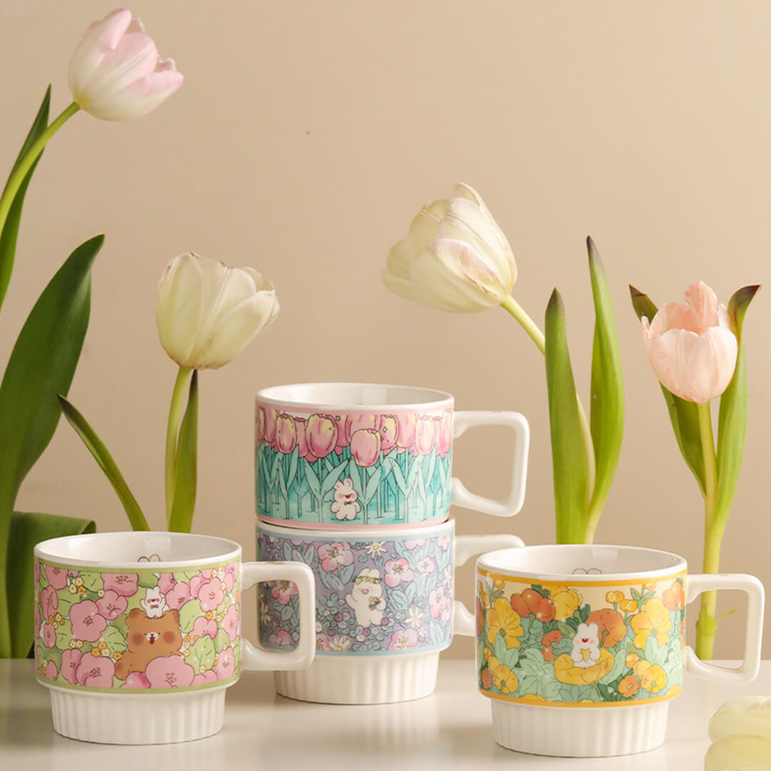 Flower Ceramic Coffee Mug