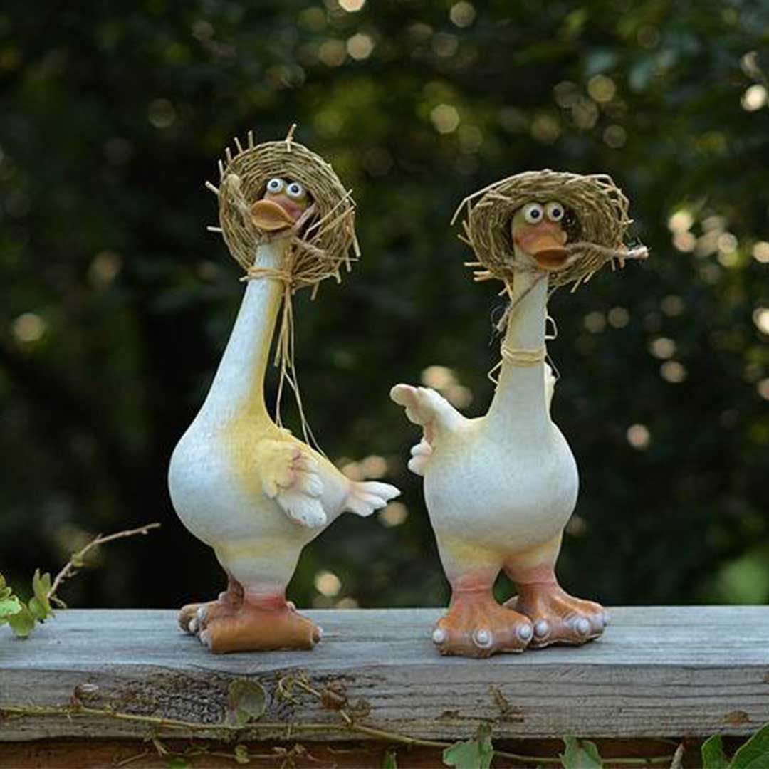 Talkative Duck Garden Resin Statue