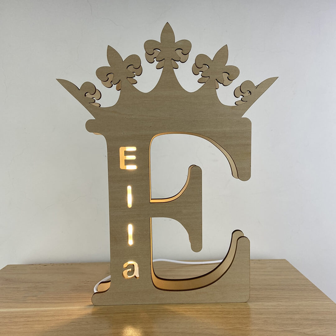 Crown Molding LED Wood Lamp