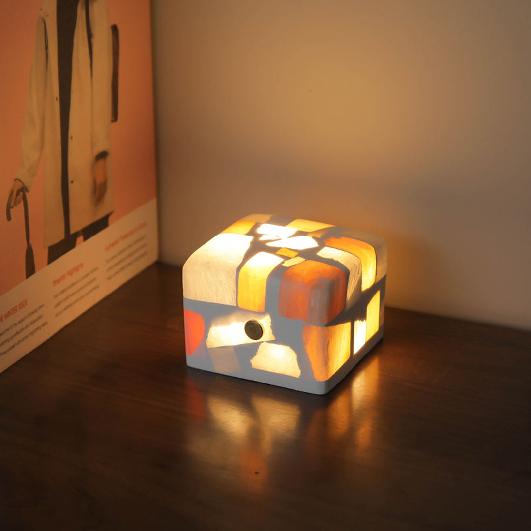 Translucent Plaster Natural Macadam Night Light