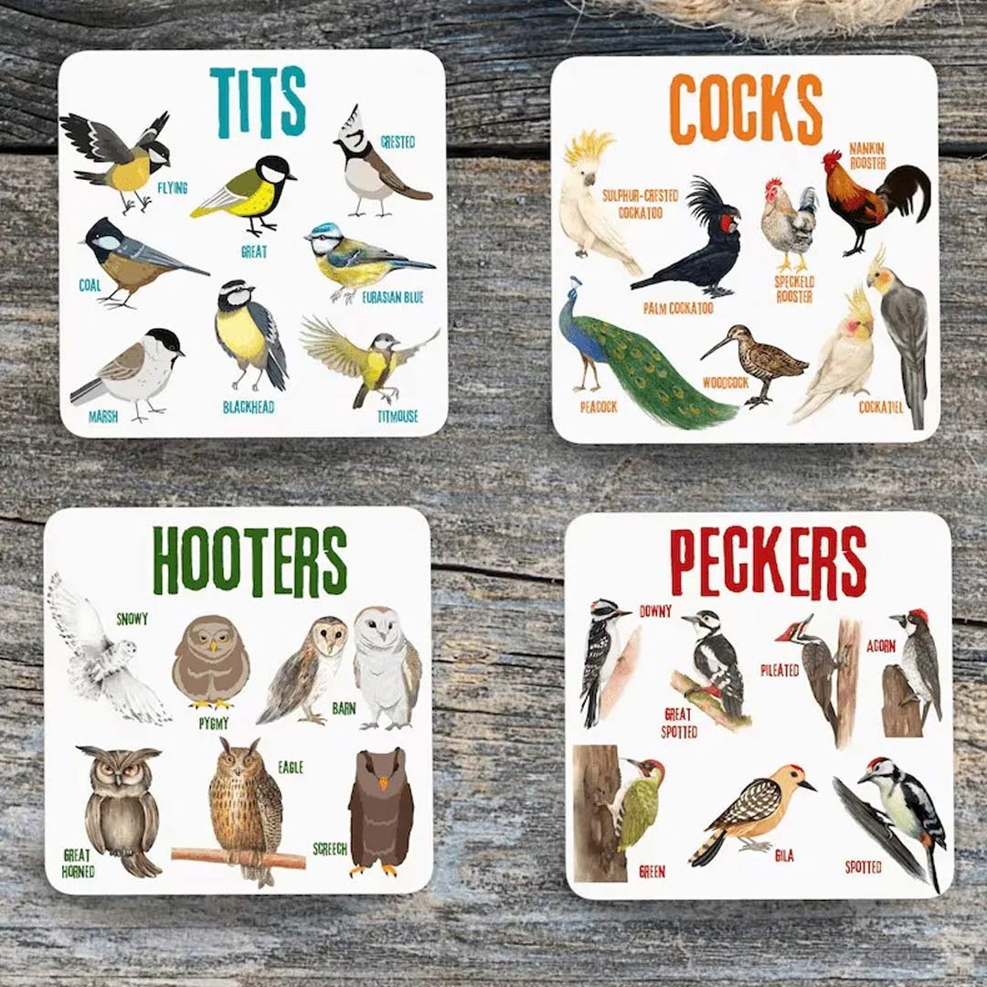 Bird Pun Coasters
