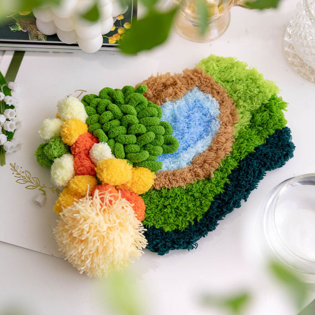 Moss Coaster DIY Material Crochet Kits