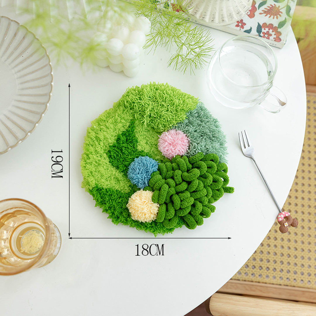 Moss Coaster DIY Material Crochet Kits