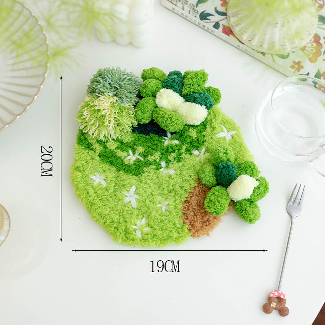 Moss Coaster DIY Material Crochet Kits