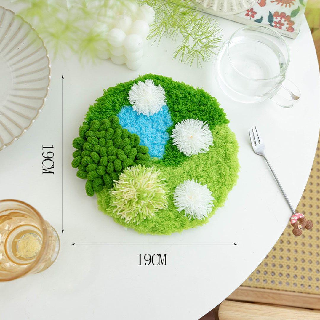 Moss Coaster DIY Material Crochet Kits