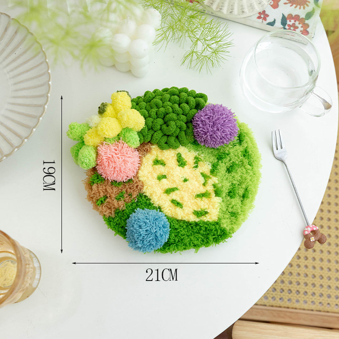 Moss Coaster DIY Material Crochet Kits