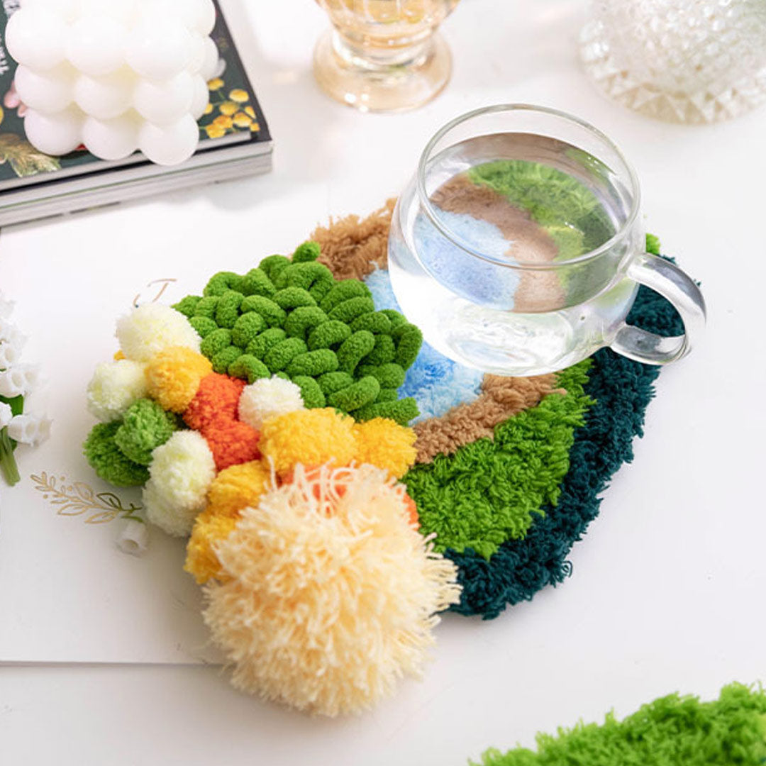 Moss Coaster DIY Material Crochet Kits