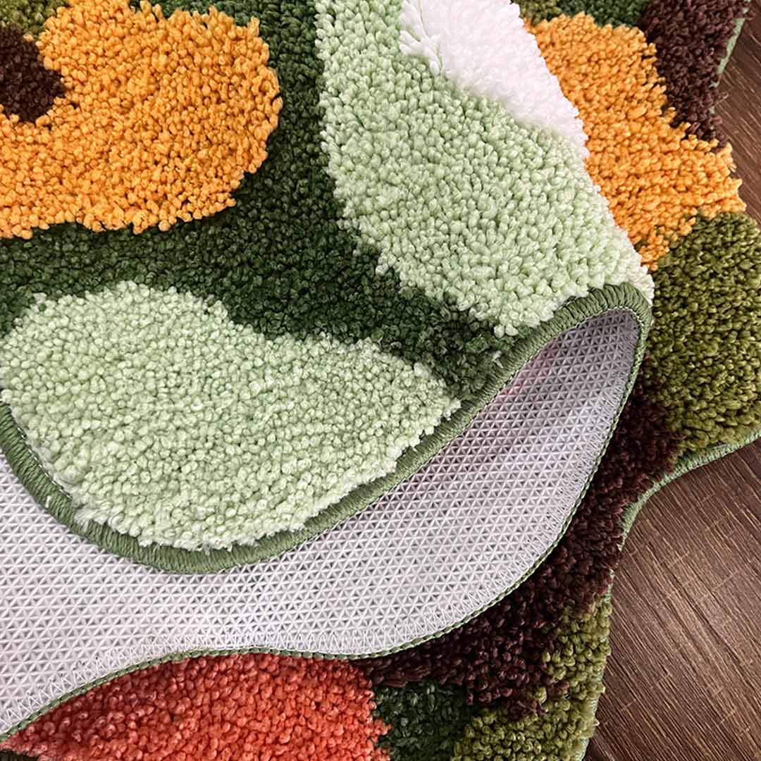 Abstract 3D Plush Moss Rug