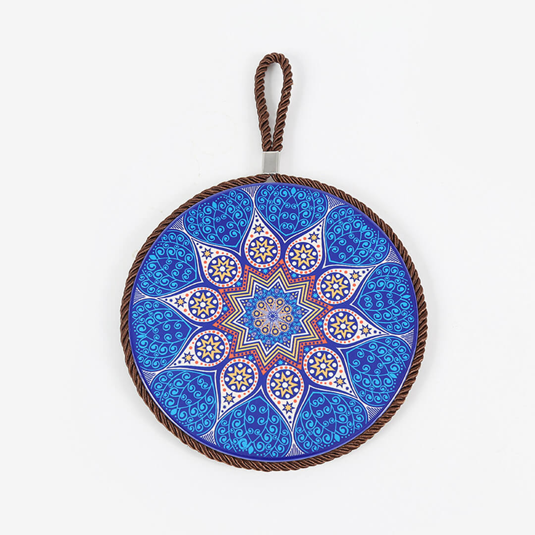 Mandala Print Ceramic Cork Insulation Pad