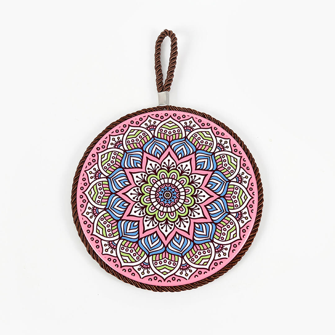 Mandala Print Ceramic Cork Insulation Pad