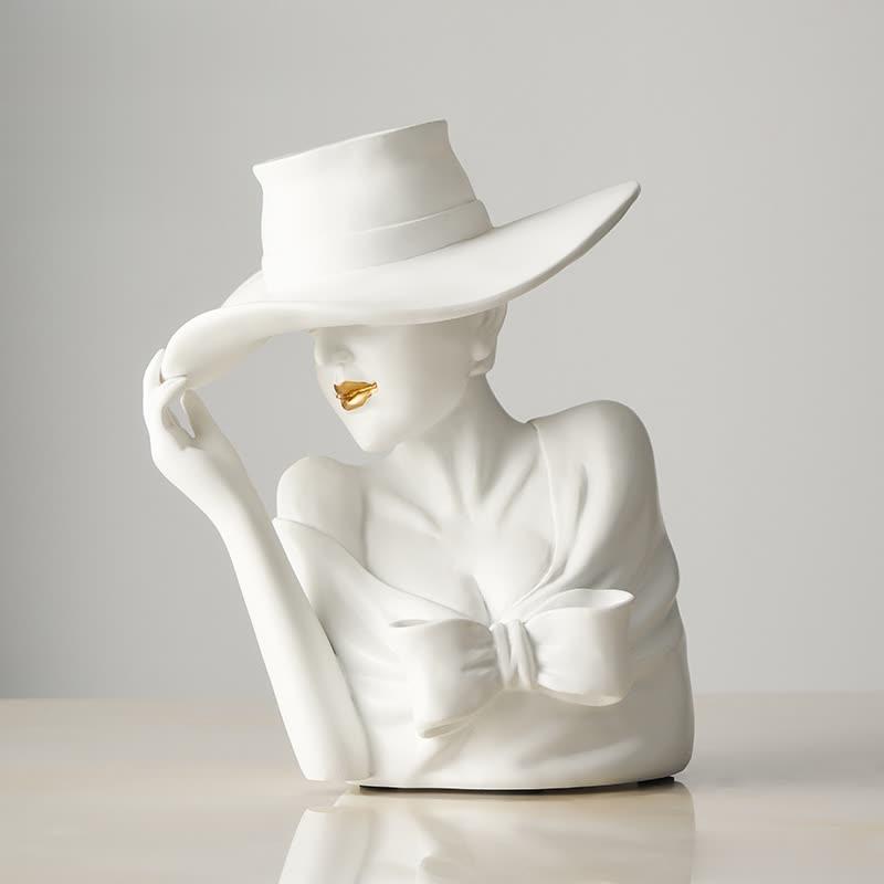 Modern Girl Statue Flower Vase