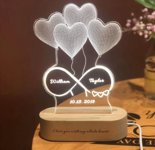 Lámpara de ilusión 3D personalizada