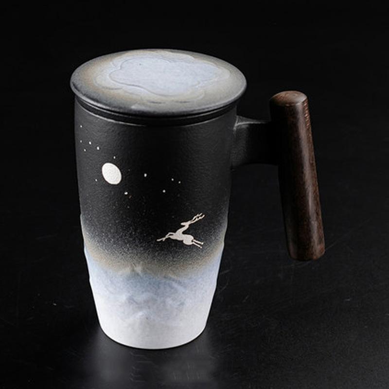 Elk and Moon Coffee & Tea Mug long