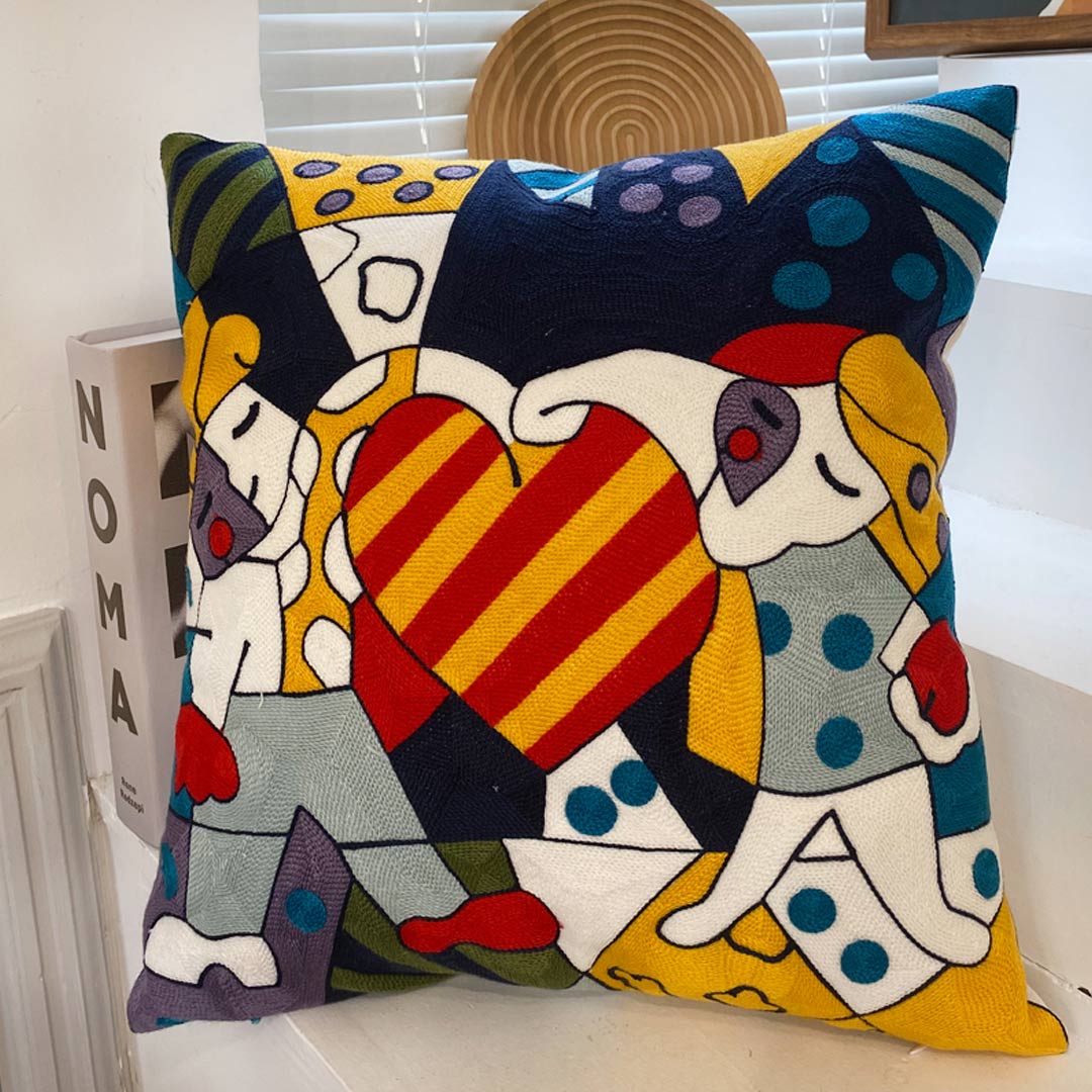 Taies d'oreiller d'art abstrait moderne (0215)