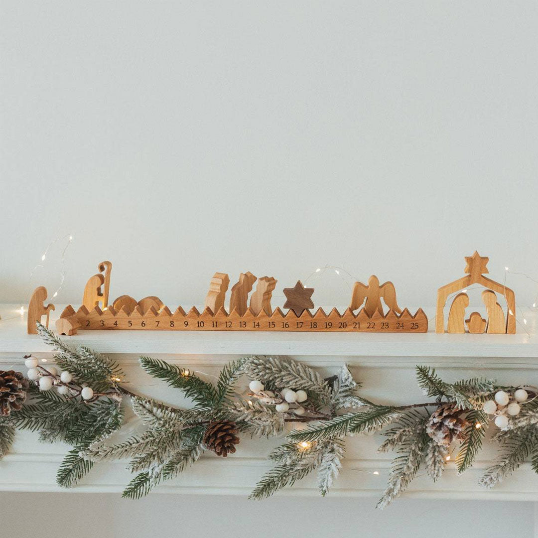 Wooden Advent Calendar Holiday Decor