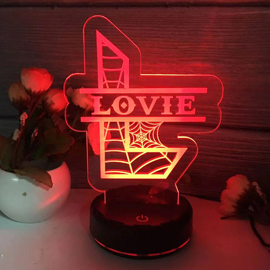 Luz de noche con letra de nombre personalizada