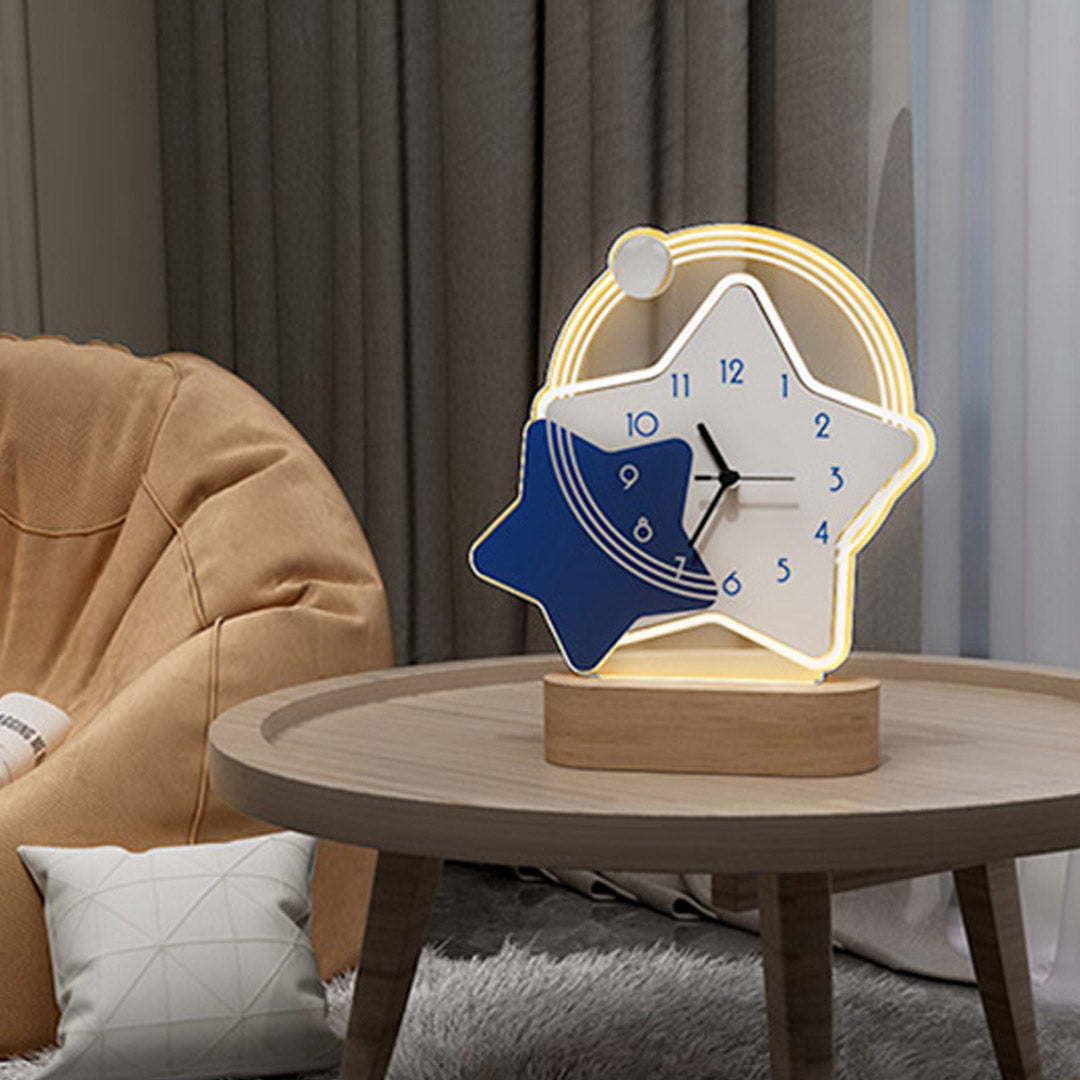 Lampada da scrivania creativa con orologio