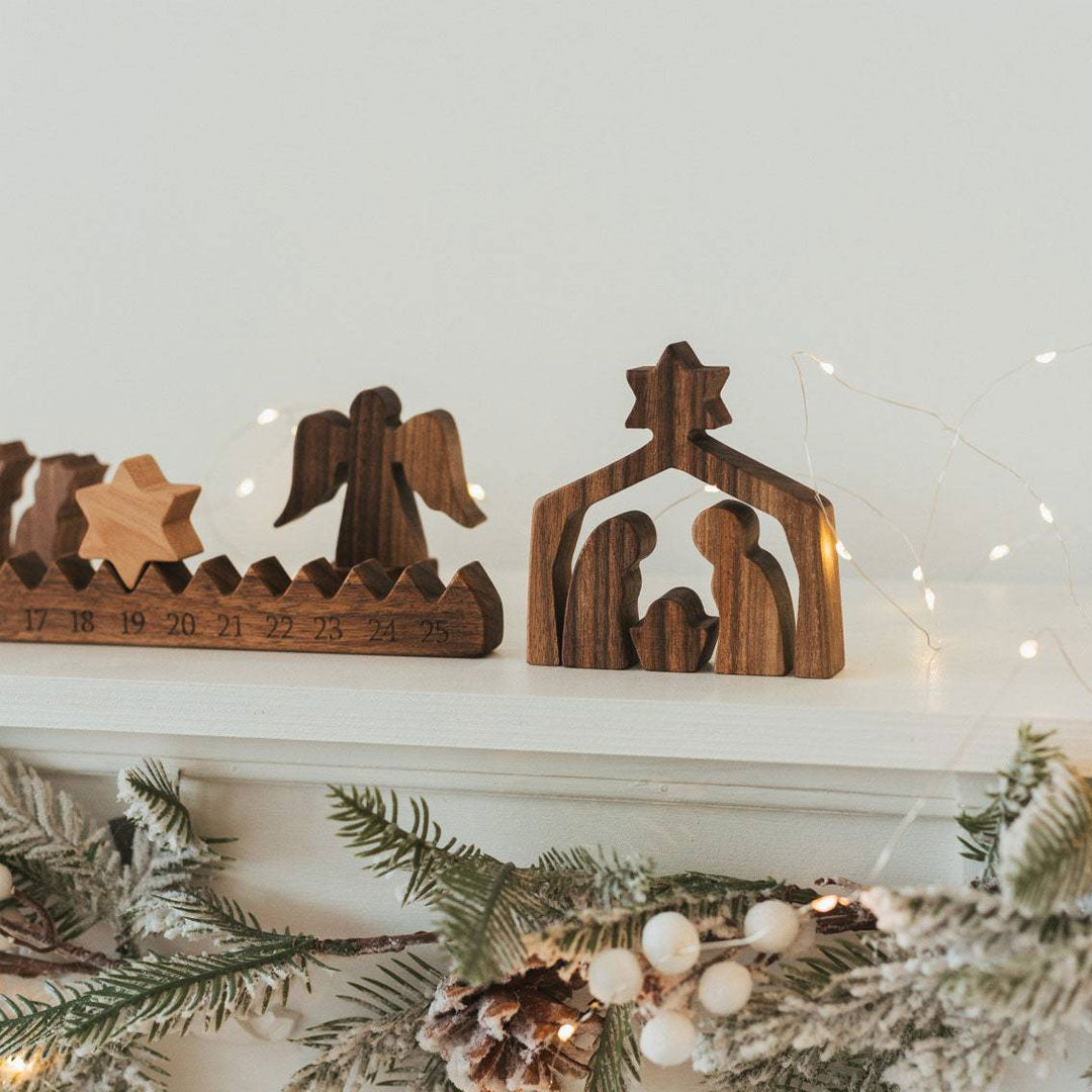 Wooden Advent Calendar Holiday Decor