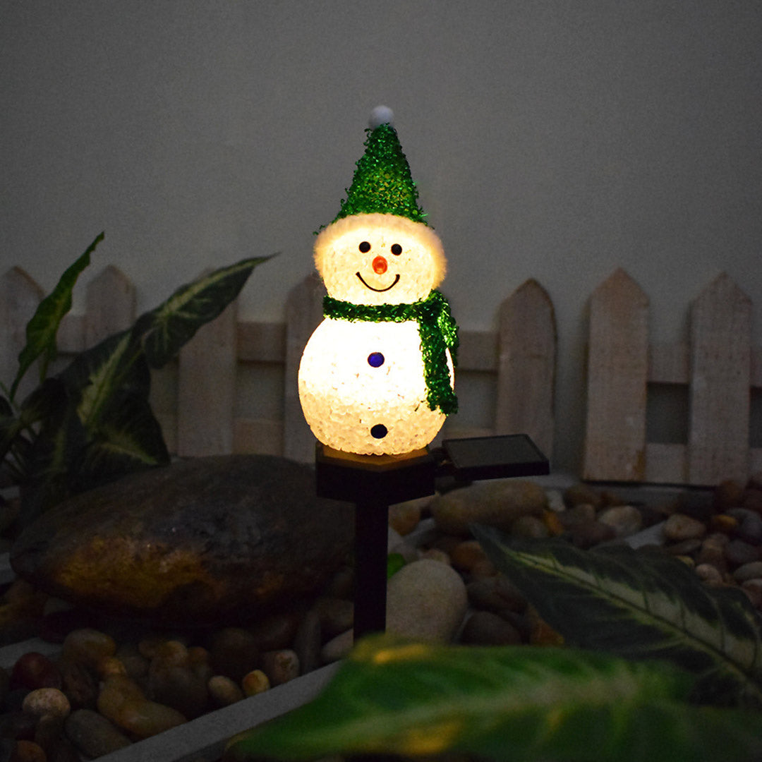 Snowman Solar Lights Garden Decor