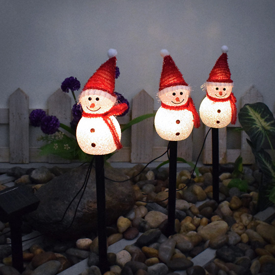 Snowman Solar Lights Garden Decor