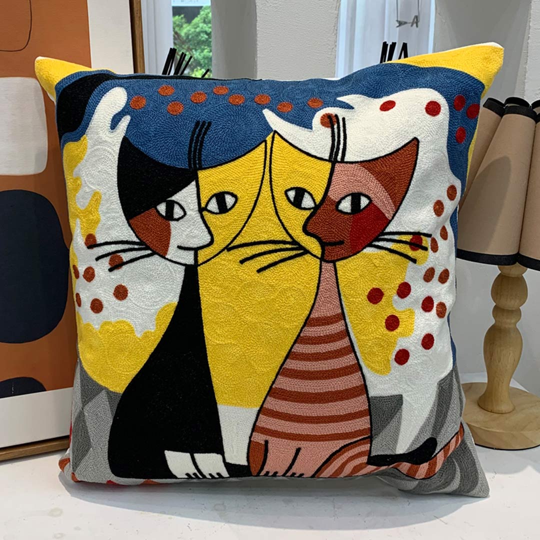 Taies d'oreiller d'art abstrait moderne (0215)