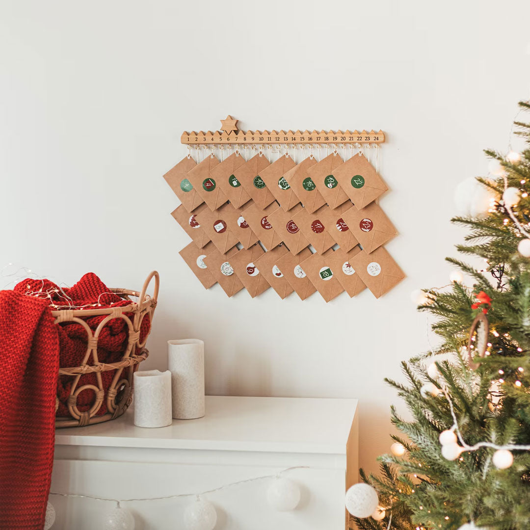 Wooden Advent Calendar Holiday Decor