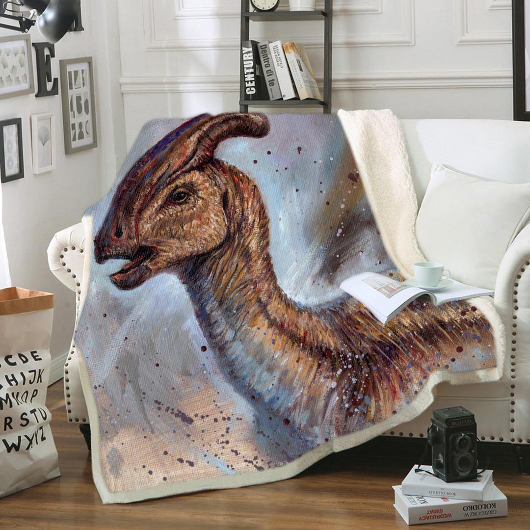 Couverture molletonnée dinosaure