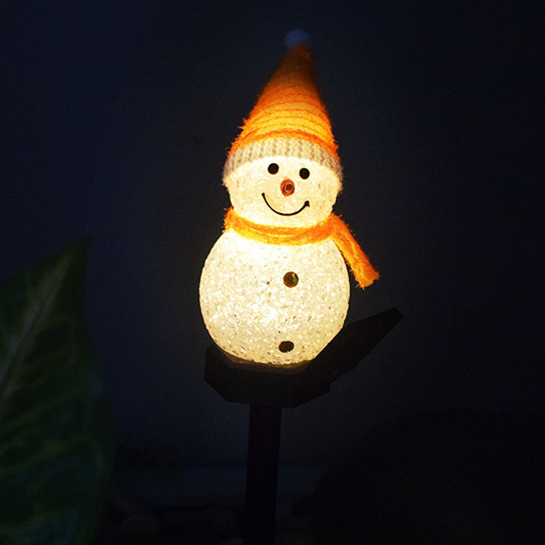 Snowman Solar Lights Garden Decor