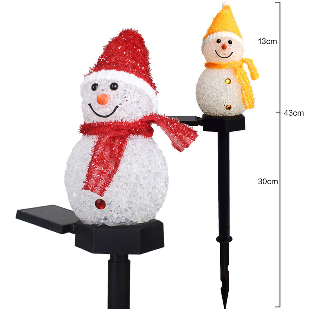 Snowman Solar Lights Garden Decor