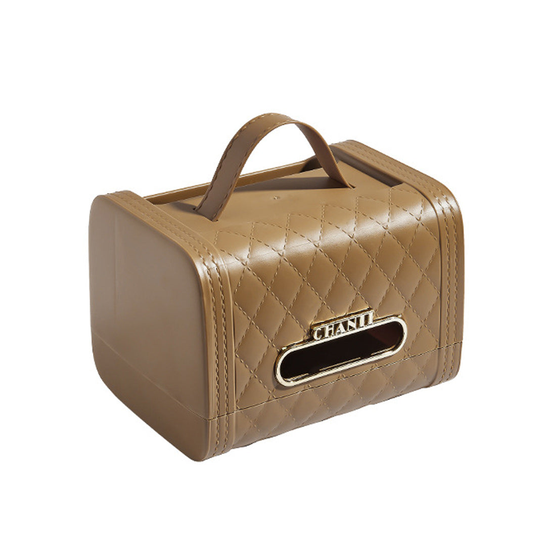 Caja de pañuelos en forma de bolso