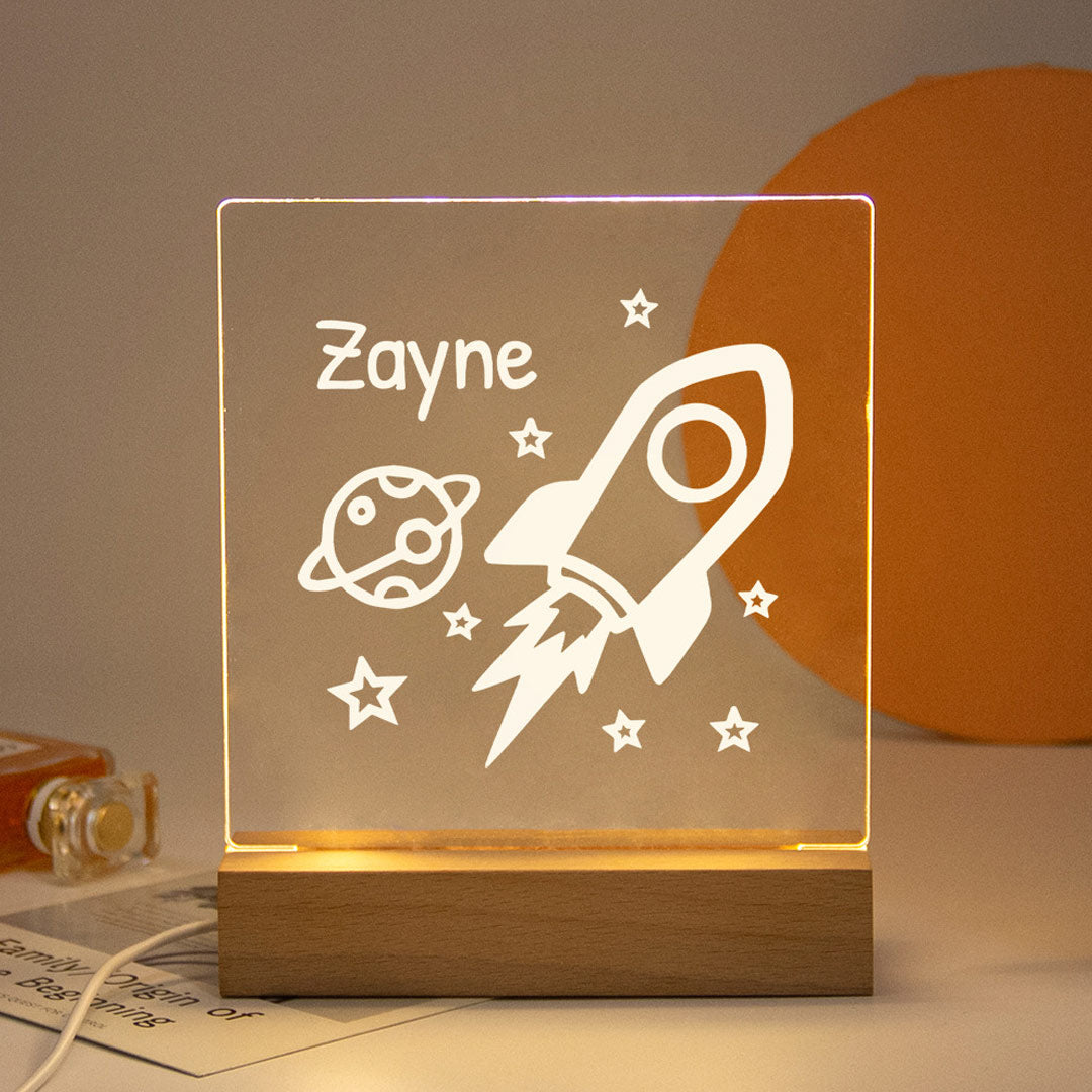 Customized Wood Base Night Light