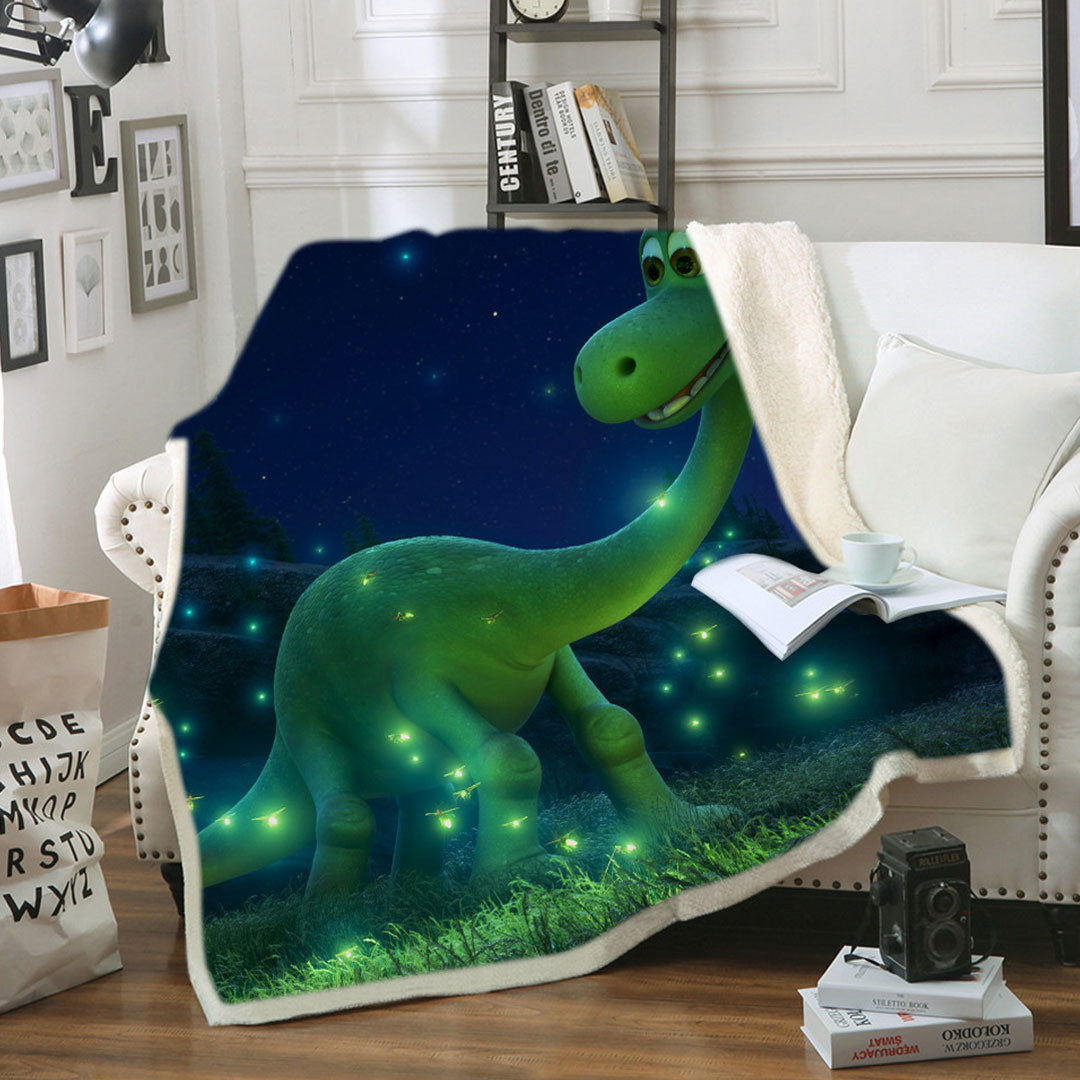 Couverture molletonnée dinosaure