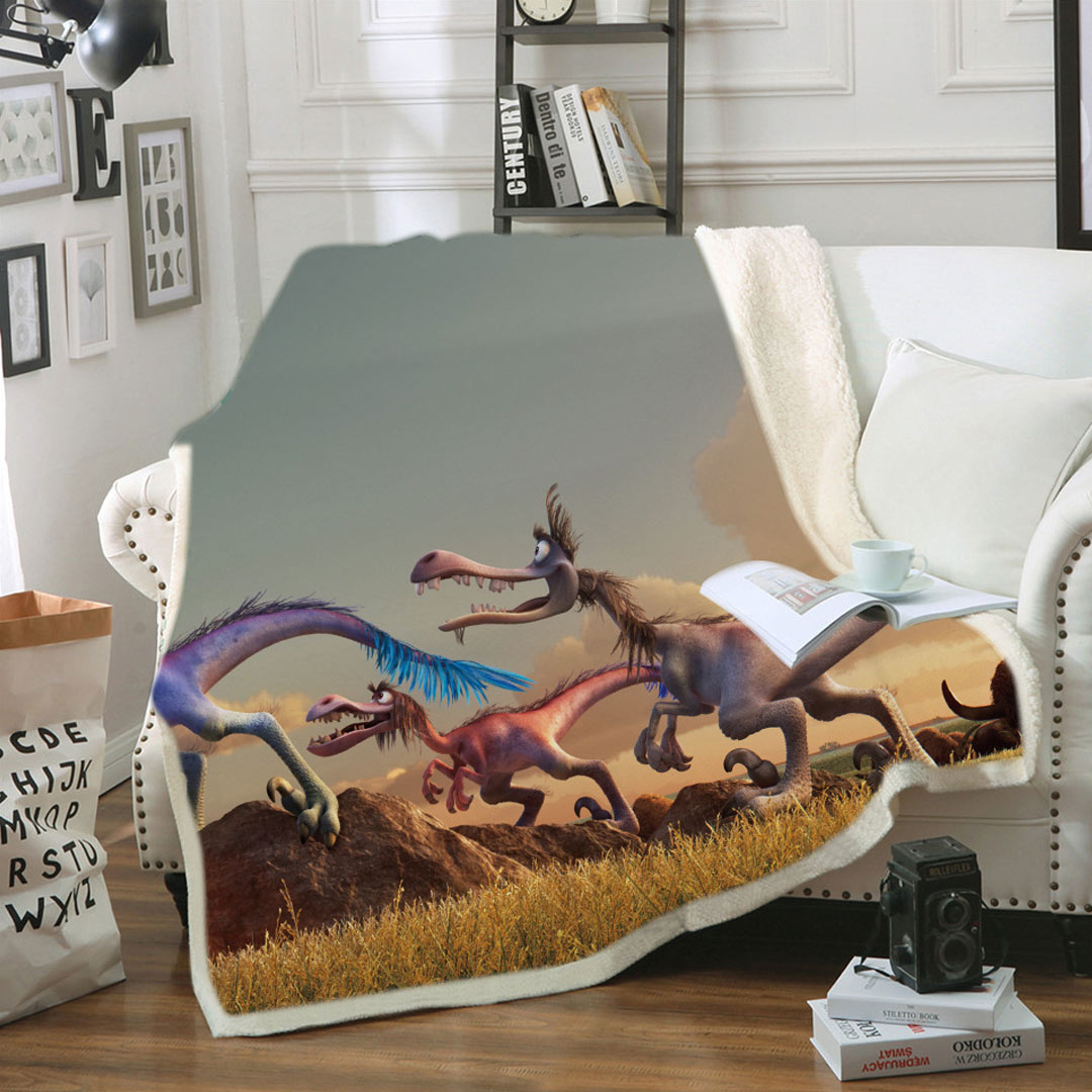 Couverture molletonnée dinosaure