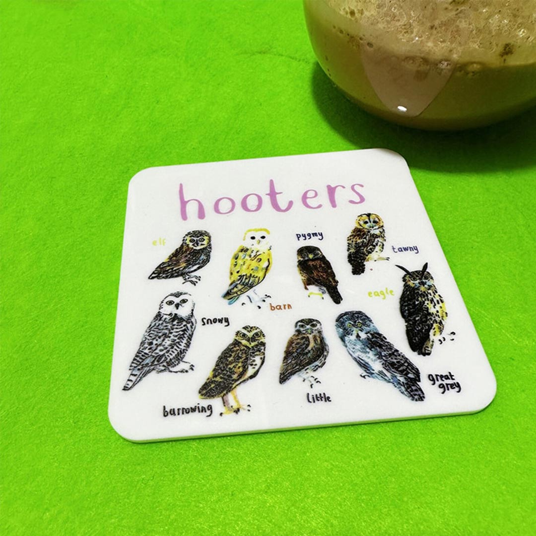 Set of 6 Bird Pun Coasters