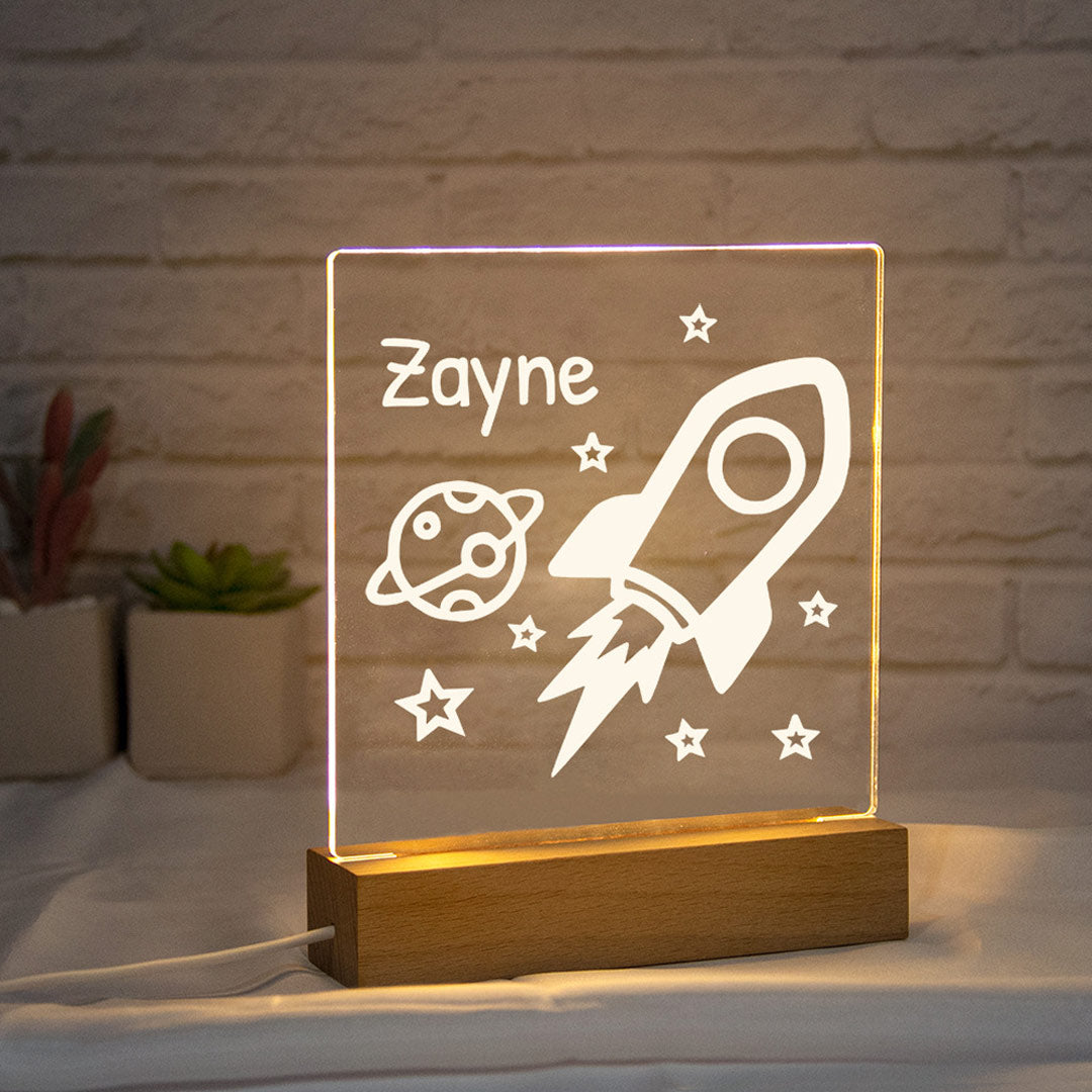 Customized Wood Base Night Light