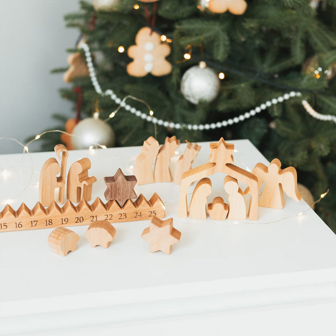 Wooden Advent Calendar Holiday Decor