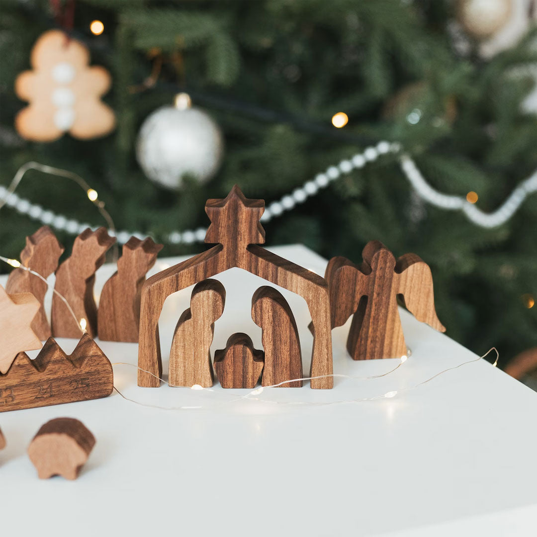 Wooden Advent Calendar Holiday Decor