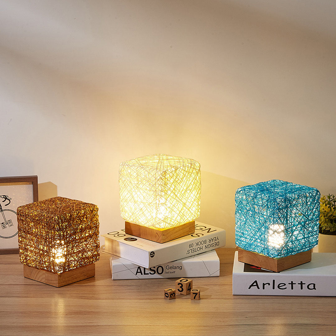 Twine Braided Square Lamp