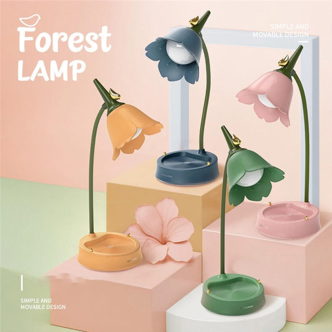Lámpara de escritorio linda flor