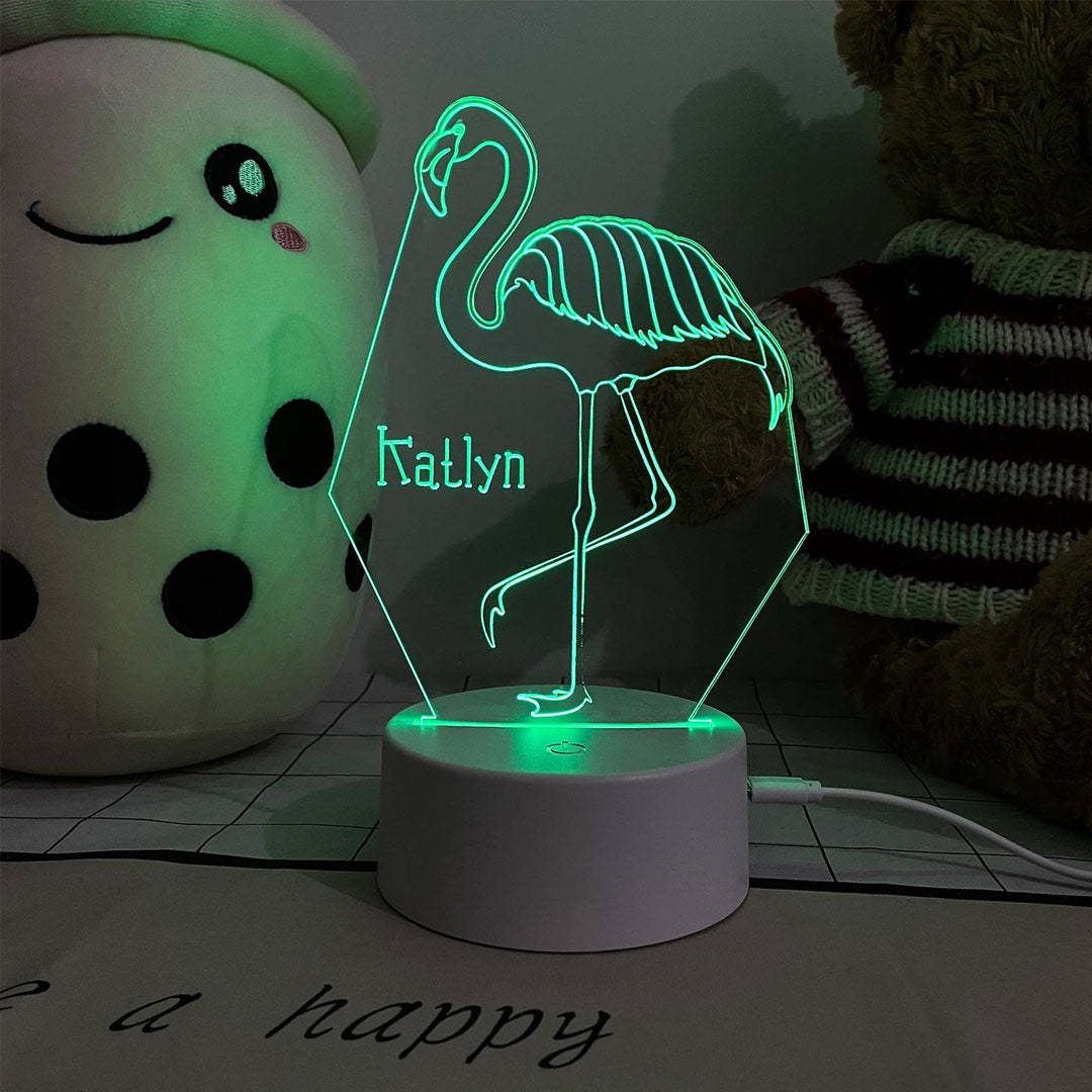 Personalised Flamingo Night Light