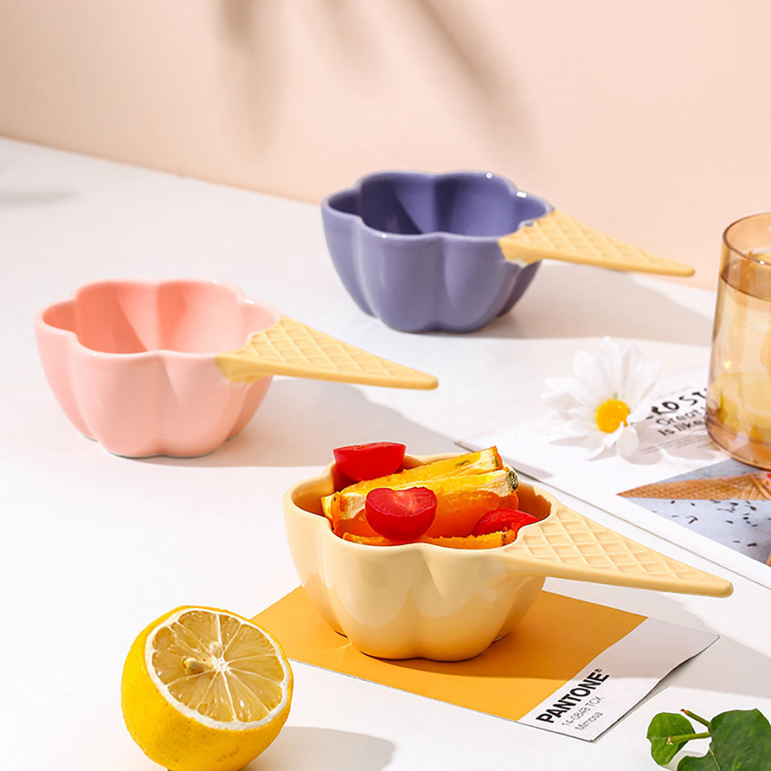 Ice Cream Handle Dessert Bowl