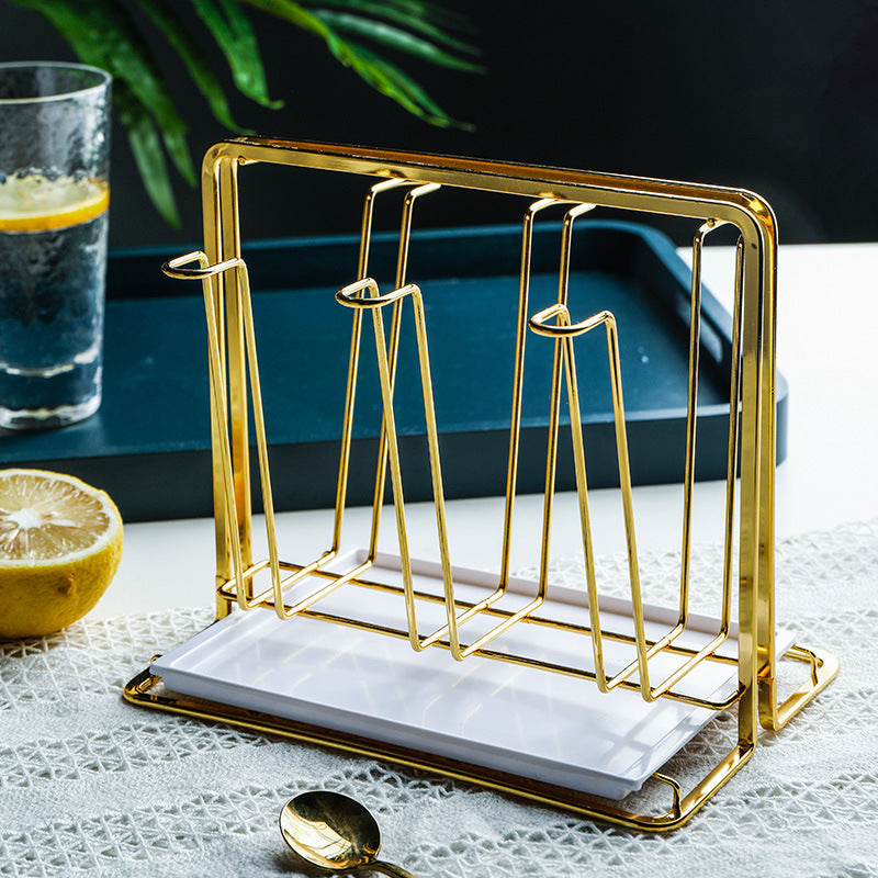 Golden Iron Cup Drying Rack