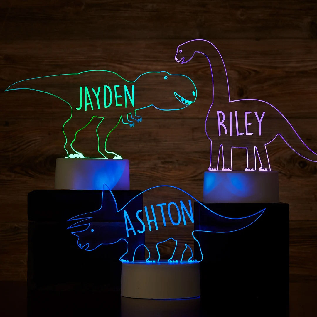 Personalized Dinosaur Night Light