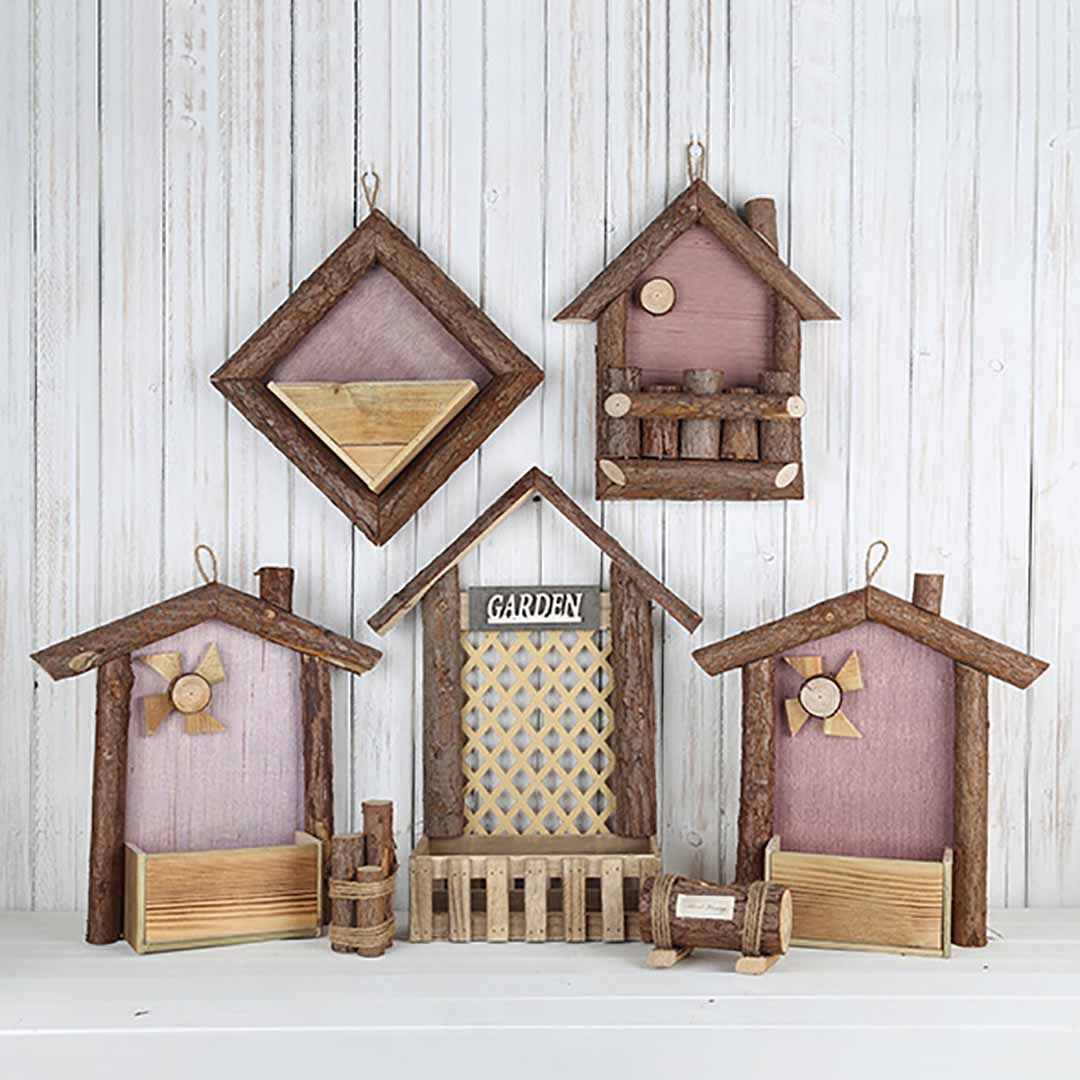 Wooden House Planter Series