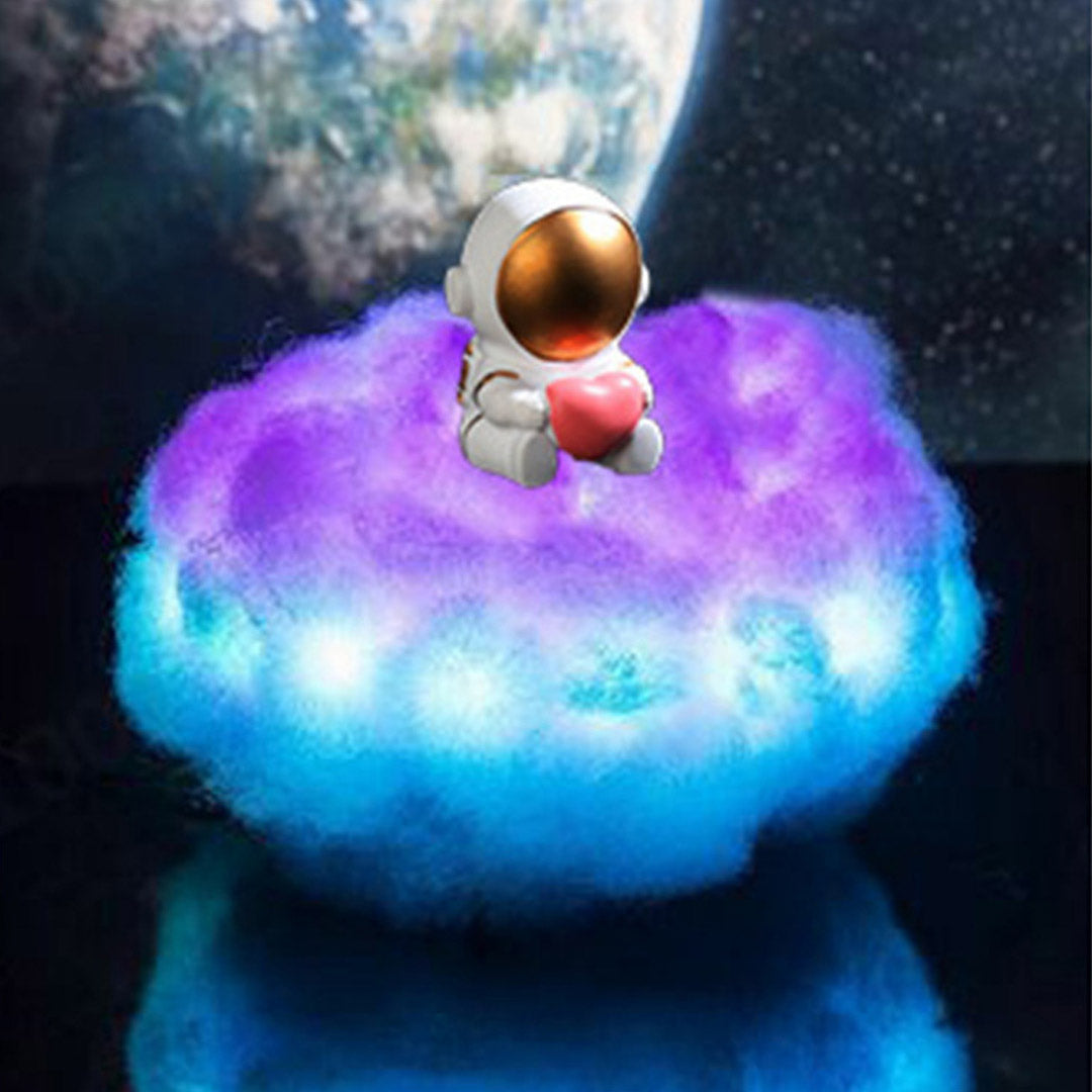 Lámpara de astronauta de nube colorida