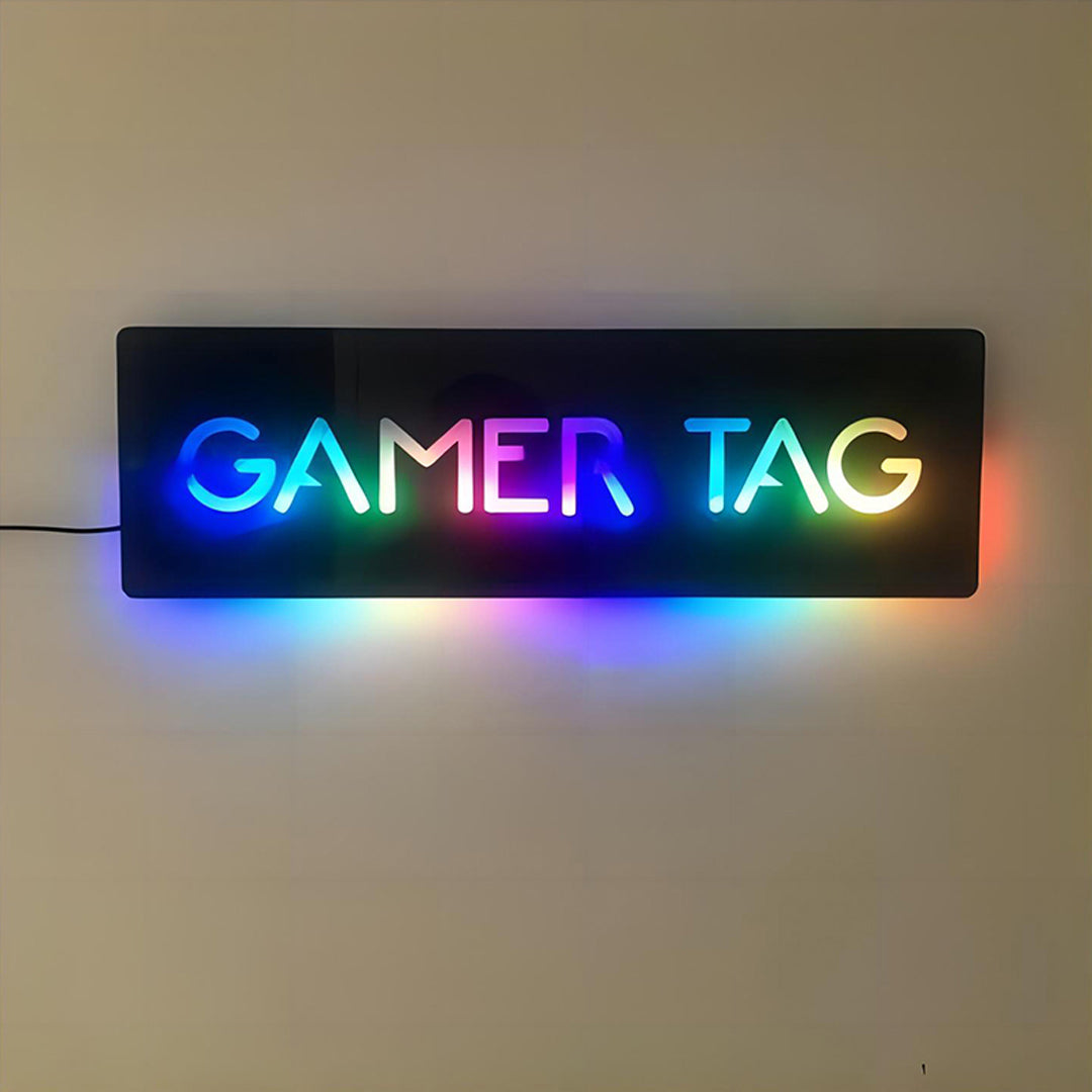 Personalized LED Gamer Tag Wall Light