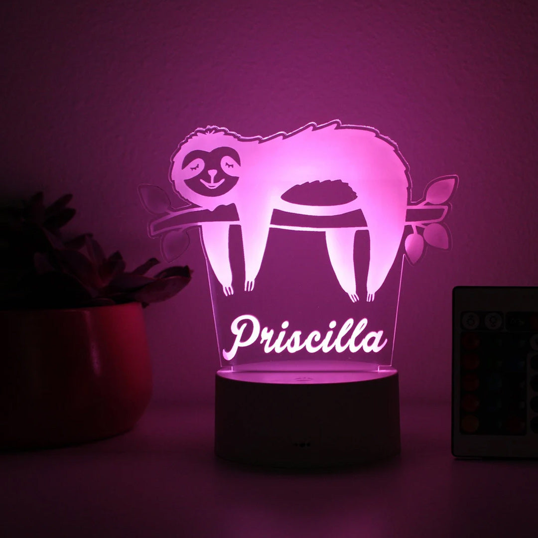 Luz de noche personalizada perezoso