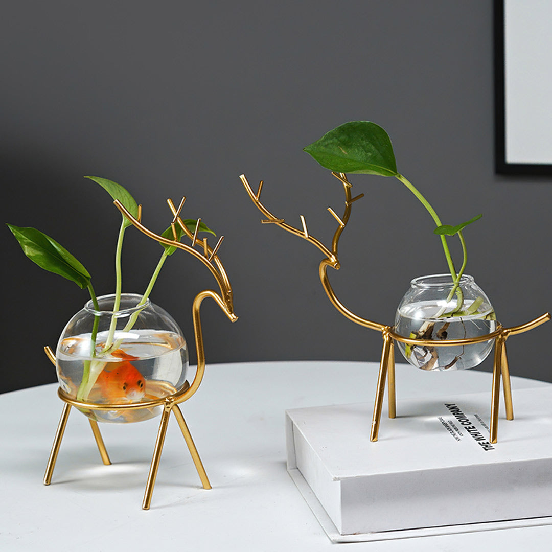 Hirsch-Hydrokultur-Vase