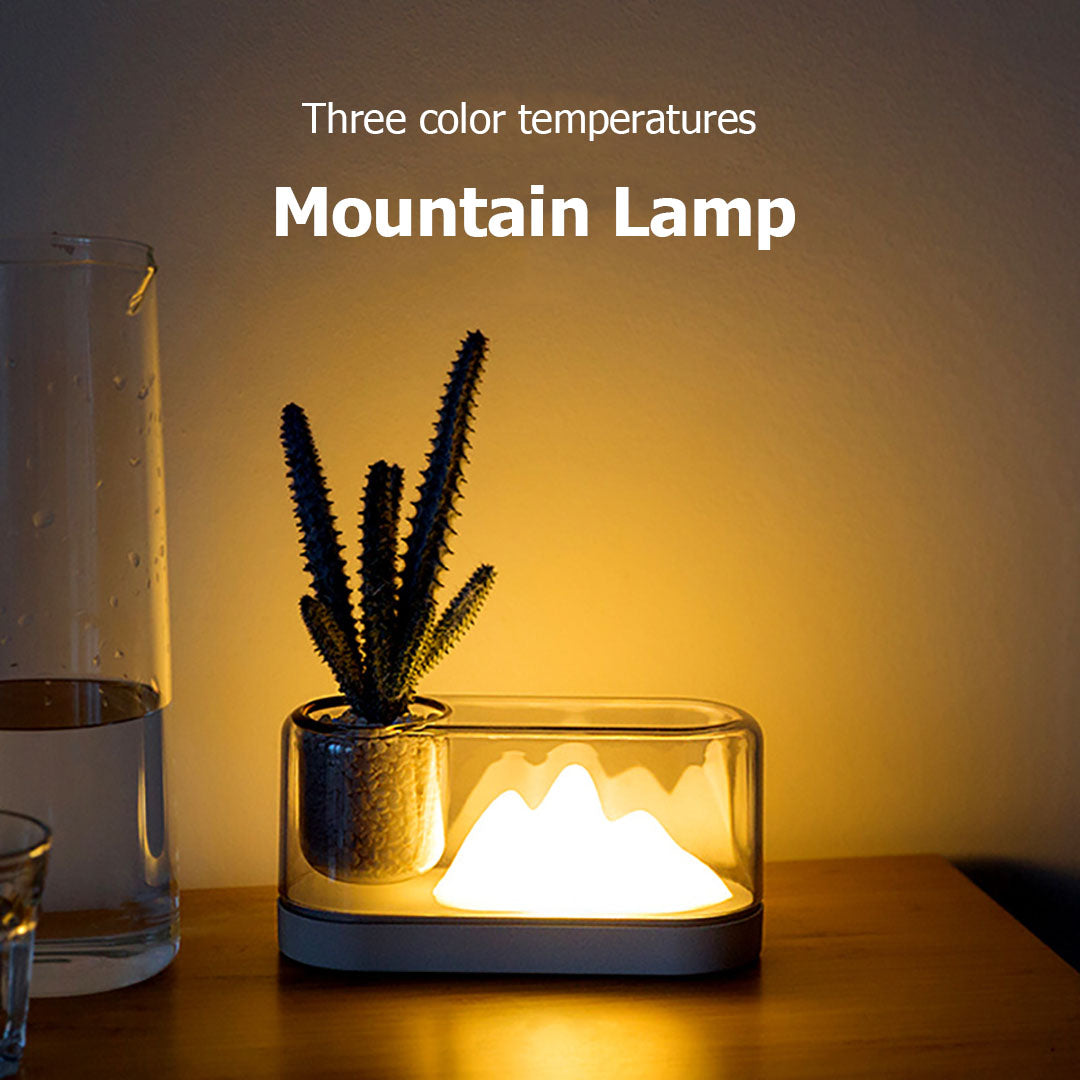 Mountain Lamp With A Pot