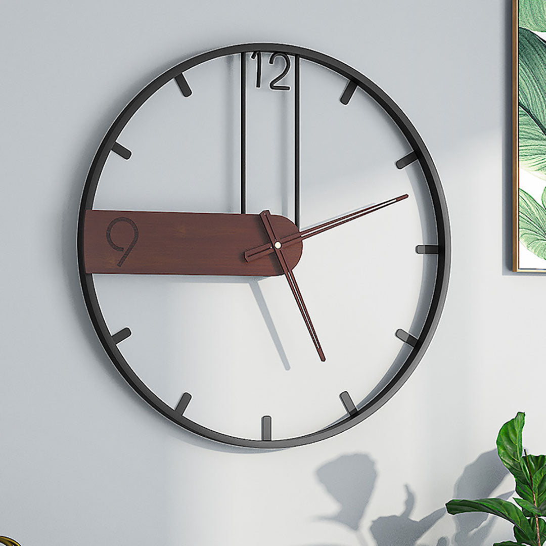 Reloj de pared de arte de hierro retro simple